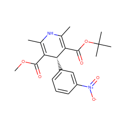 COC(=O)C1=C(C)NC(C)=C(C(=O)OC(C)(C)C)[C@@H]1c1cccc([N+](=O)[O-])c1 ZINC000038795962