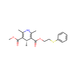 COC(=O)C1=C(C)NC(C)=C(C(=O)OCCSc2ccccc2)[C@@H]1C ZINC000100001921