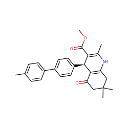 COC(=O)C1=C(C)NC2=C(C(=O)CC(C)(C)C2)[C@H]1c1ccc(-c2ccc(C)cc2)cc1 ZINC000095572831