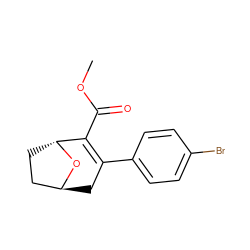 COC(=O)C1=C(c2ccc(Br)cc2)C[C@H]2CC[C@H]1O2 ZINC000101017942