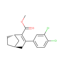 COC(=O)C1=C(c2ccc(Cl)c(Cl)c2)C[C@H]2CC[C@H]1C2 ZINC000100825136