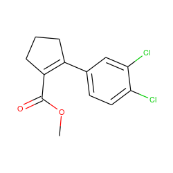 COC(=O)C1=C(c2ccc(Cl)c(Cl)c2)CCC1 ZINC000028714350