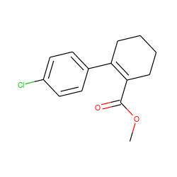 COC(=O)C1=C(c2ccc(Cl)cc2)CCCC1 ZINC000028714365