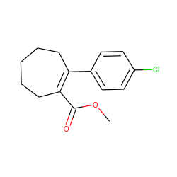 COC(=O)C1=C(c2ccc(Cl)cc2)CCCCC1 ZINC000028714398