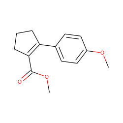 COC(=O)C1=C(c2ccc(OC)cc2)CCC1 ZINC000028714355