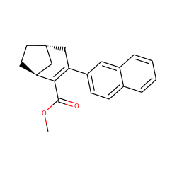 COC(=O)C1=C(c2ccc3ccccc3c2)C[C@H]2CC[C@H]1C2 ZINC000100861315