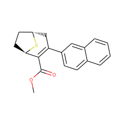 COC(=O)C1=C(c2ccc3ccccc3c2)C[C@H]2CC[C@H]1S2 ZINC000101024808