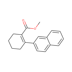 COC(=O)C1=C(c2ccc3ccccc3c2)CCCC1 ZINC000028714369