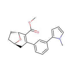 COC(=O)C1=C(c2cccc(-c3cccn3C)c2)C[C@H]2CC[C@H]1O2 ZINC000101501234