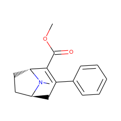 COC(=O)C1=C(c2ccccc2)C[C@H]2CC[C@H]1N2C ZINC000100841016