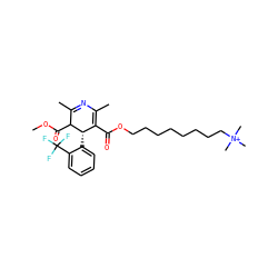 COC(=O)C1C(C)=NC(C)=C(C(=O)OCCCCCCCC[N+](C)(C)C)[C@@H]1c1ccccc1C(F)(F)F ZINC000027202616