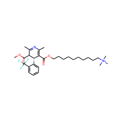 COC(=O)C1C(C)=NC(C)=C(C(=O)OCCCCCCCCCC[N+](C)(C)C)[C@@H]1c1ccccc1C(F)(F)F ZINC000027208285