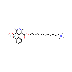 COC(=O)C1C(C)=NC(C)=C(C(=O)OCCCCCCCCCCCC[N+](C)(C)C)[C@@H]1c1ccccc1C(F)(F)F ZINC000027200918