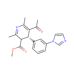 COC(=O)C1C(C)=NC(C)=C(C(C)=O)[C@@H]1c1cccc(-n2ccnc2)c1 ZINC000013833141