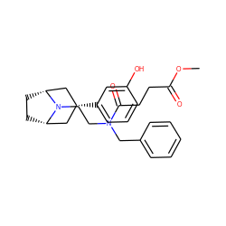 COC(=O)CCC(=O)N(CCN1[C@H]2CC[C@@H]1C[C@H](c1cccc(O)c1)C2)Cc1ccccc1 ZINC000117289916