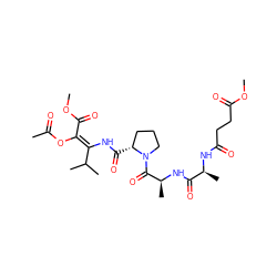 COC(=O)CCC(=O)N[C@@H](C)C(=O)N[C@@H](C)C(=O)N1CCC[C@H]1C(=O)N/C(=C(/OC(C)=O)C(=O)OC)C(C)C ZINC000003952198