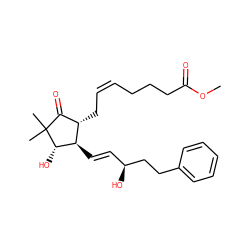 COC(=O)CCC/C=C\C[C@H]1C(=O)C(C)(C)[C@@H](O)[C@@H]1/C=C/[C@H](O)CCc1ccccc1 ZINC000038839469