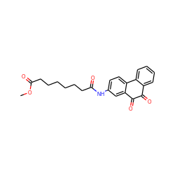 COC(=O)CCCCCCC(=O)Nc1ccc2c(c1)C(=O)C(=O)c1ccccc1-2 ZINC000013862831