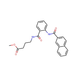 COC(=O)CCCNC(=O)c1ccccc1NC(=O)c1ccc2ccccc2c1 ZINC000169333667