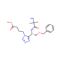 COC(=O)CCCn1nnnc1[C@@H](COCc1ccccc1)NC(=O)C(C)(C)N ZINC000028824985