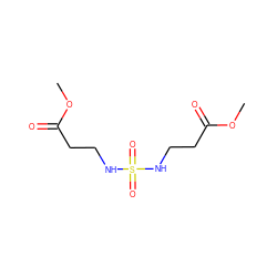 COC(=O)CCNS(=O)(=O)NCCC(=O)OC ZINC000040893651