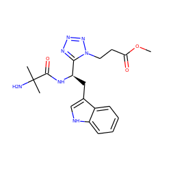 COC(=O)CCn1nnnc1[C@@H](Cc1c[nH]c2ccccc12)NC(=O)C(C)(C)N ZINC000028824994