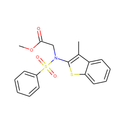 COC(=O)CN(c1sc2ccccc2c1C)S(=O)(=O)c1ccccc1 ZINC000115233434