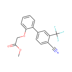 COC(=O)COc1ccccc1-c1ccc(C#N)c(C(F)(F)F)c1 ZINC000028825064