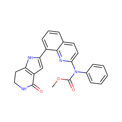 COC(=O)N(c1ccccc1)c1ccc2cccc(-c3cc4c([nH]3)CCNC4=O)c2n1 ZINC000223407187