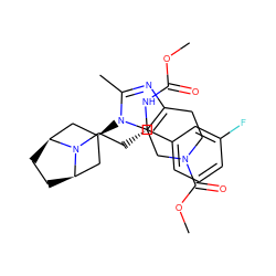 COC(=O)N[C@@H](CCN1[C@H]2CC[C@@H]1C[C@H](n1c(C)nc3c1CN(C(=O)OC)CC3)C2)c1cccc(F)c1 ZINC000101391246