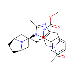 COC(=O)N[C@@H](CCN1[C@H]2CC[C@@H]1C[C@H](n1c(C)nc3c1CN(C(C)=O)CC3)C2)c1ccccc1 ZINC000101391252