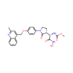 COC(=O)N[C@H](C(=O)NO)[C@H]1CCN(c2ccc(OCc3cc(C)nc4ccccc34)cc2)C1=O ZINC000013490350