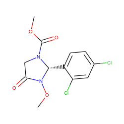 COC(=O)N1CC(=O)N(OC)[C@H]1c1ccc(Cl)cc1Cl ZINC000000257957