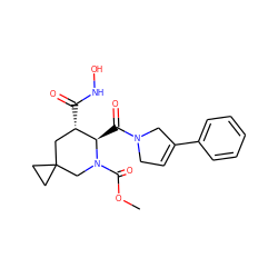 COC(=O)N1CC2(CC2)C[C@H](C(=O)NO)[C@H]1C(=O)N1CC=C(c2ccccc2)C1 ZINC000029038147