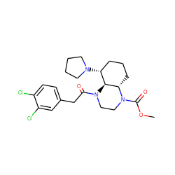 COC(=O)N1CCN(C(=O)Cc2ccc(Cl)c(Cl)c2)[C@@H]2[C@@H]1CCC[C@H]2N1CCCC1 ZINC000473169974