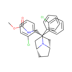 COC(=O)NC[C@]1(c2ccccc2)C[C@@H]2CC[C@H](C1)N2C(c1ccccc1Cl)c1ccccc1Cl ZINC000299820357