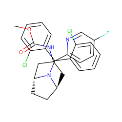 COC(=O)NC1(c2ccc(F)cn2)C[C@H]2CC[C@H](C1)N2C(c1ccccc1Cl)c1ccccc1Cl ZINC000100081588