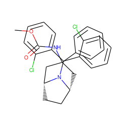 COC(=O)NC1(c2ccccc2)C[C@@H]2CC[C@H](C1)N2C(c1ccccc1Cl)c1ccccc1Cl ZINC000040875234