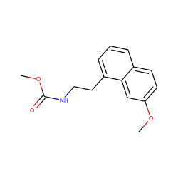 COC(=O)NCCc1cccc2ccc(OC)cc12 ZINC000013781831