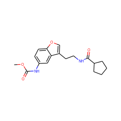 COC(=O)Nc1ccc2occ(CCNC(=O)C3CCCC3)c2c1 ZINC000040428671