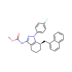 COC(=O)Nc1nn(-c2ccc(F)cc2)c2c1CCC[C@@H]2Cc1cccc2ccccc12 ZINC000026570937