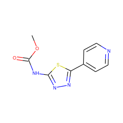 COC(=O)Nc1nnc(-c2ccncc2)s1 ZINC000001056464