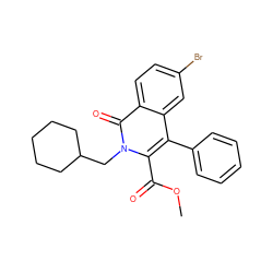 COC(=O)c1c(-c2ccccc2)c2cc(Br)ccc2c(=O)n1CC1CCCCC1 ZINC000029063176