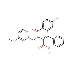 COC(=O)c1c(-c2ccccc2)c2cc(Br)ccc2c(=O)n1Cc1cccc(OC)c1 ZINC000029062896