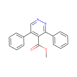 COC(=O)c1c(-c2ccccc2)cnnc1-c1ccccc1 ZINC000013673490