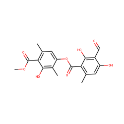 COC(=O)c1c(C)cc(OC(=O)c2c(C)cc(O)c(C=O)c2O)c(C)c1O ZINC000000608186