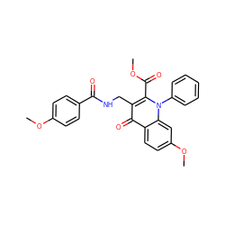 COC(=O)c1c(CNC(=O)c2ccc(OC)cc2)c(=O)c2ccc(OC)cc2n1-c1ccccc1 ZINC000096170256