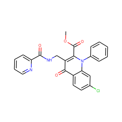 COC(=O)c1c(CNC(=O)c2ccccn2)c(=O)c2ccc(Cl)cc2n1-c1ccccc1 ZINC000096170238