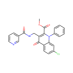 COC(=O)c1c(CNC(=O)c2cccnc2)c(=O)c2ccc(Cl)cc2n1-c1ccccc1 ZINC000096170231