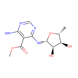 COC(=O)c1c(N)ncnc1N[C@@H]1O[C@H](C)[C@@H](O)[C@H]1O ZINC000026489967